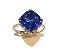 Ringe Sommer Dame Anello Con Pietra in Weißgold Tanzanite 3.37 Ct ANELLO TAN 3.37 DIA 0.20 G/SI1 - ANELLO TAN 3.37 DIA 0.20 G/SI1
